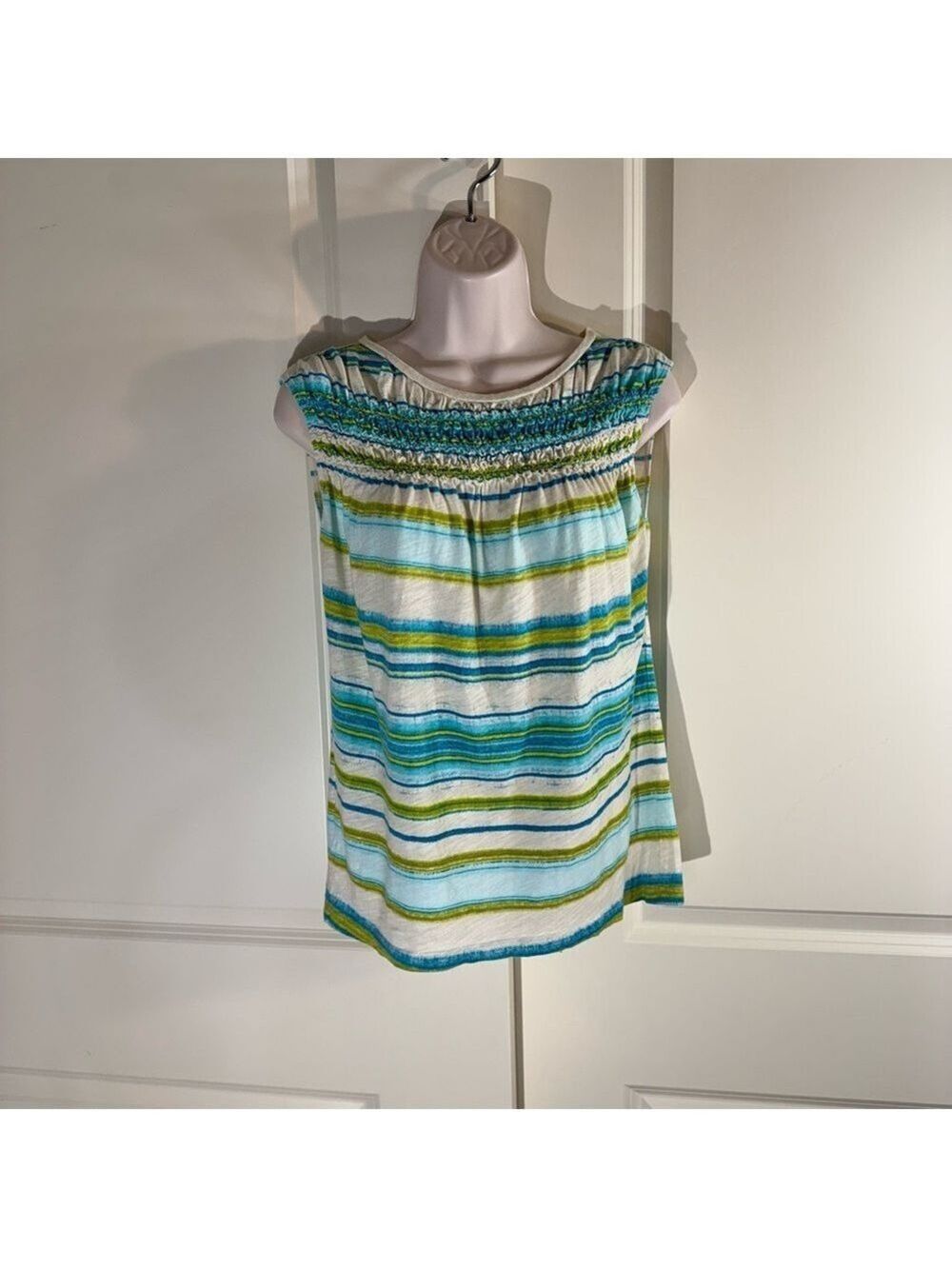 LOFT Smocked Striped Top MP